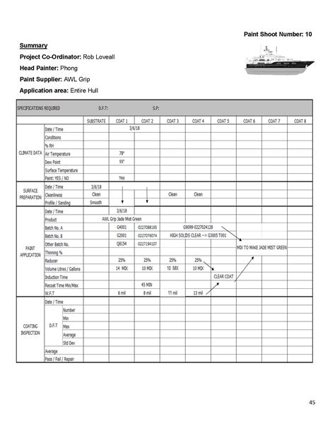 paint inspection report template|painting inspection report format.